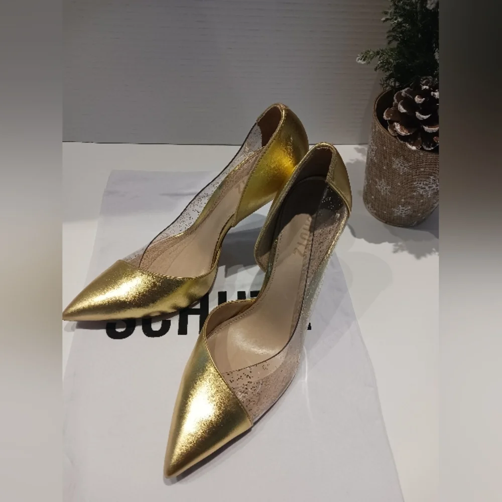 NWT Schutz - Cheslie Leather and Vinyl d'Orsay Pumps